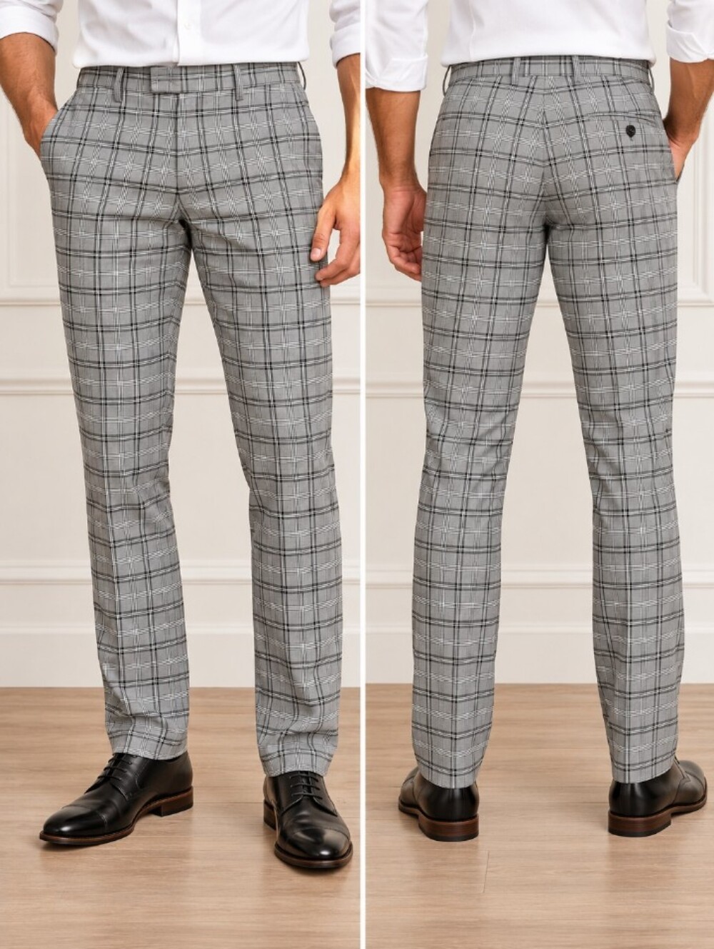 H&M Black & White Check Size 34 Men’s Dress Pants -